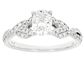 White Lab-Grown Diamond F SI 14k White Gold Ring 1.00ctw