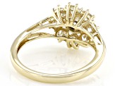 White Lab-Grown Diamond H SI 10k Yellow Gold Cluster Ring 1.00ctw