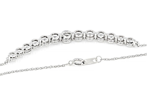 White Lab-Grown Diamond H SI 10k White Gold Necklace 1.00ctw