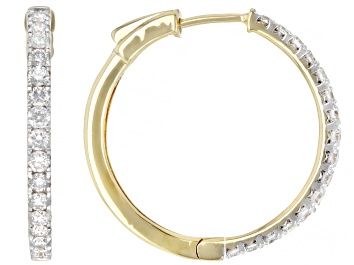 Certified White Lab-Grown Diamond H-I SI 14k Yellow Gold Solitaire Stud Earrings 0.25ctw