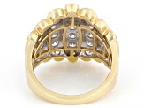 White Lab-grown Diamond H SI 14K Yellow Gold Over Sterling Silver Ring 2.00ctw