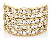 White Lab-Grown Diamond H SI1 10K Yellow Gold Ring 2.50ctw
