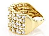 White Lab-Grown Diamond H SI1 10K Yellow Gold Ring 2.50ctw