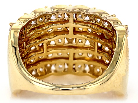 White Lab-Grown Diamond H SI1 10K Yellow Gold Ring 2.50ctw