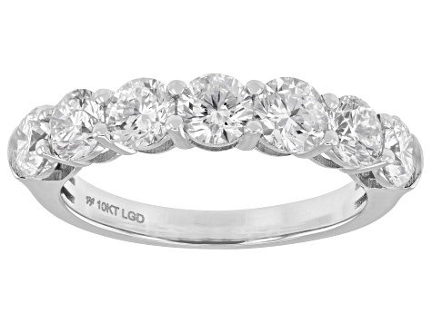 White Lab-Grown Diamond H SI1 10K White Gold Band Ring 2.00ctw