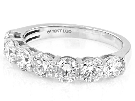 White Lab-Grown Diamond H SI1 10K White Gold Band Ring 2.00ctw