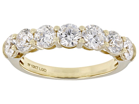 White Lab-Grown Diamond H SI1 10K Yellow Gold Band Ring 2.00ctw