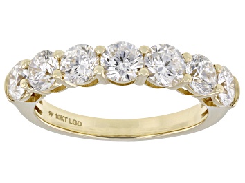 Picture of White Lab-Grown Diamond H SI1 10K Yellow Gold Band Ring 2.00ctw