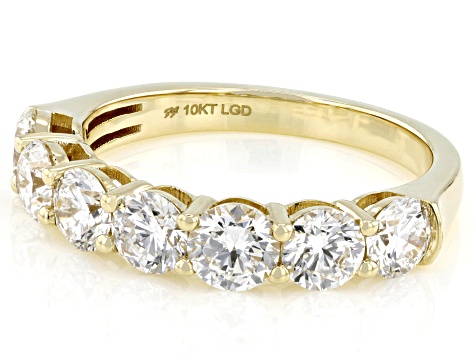 White Lab-Grown Diamond H SI1 10K Yellow Gold Band Ring 2.00ctw