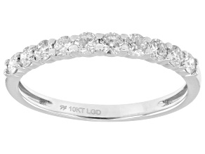White Lab-Grown Diamond H SI1 10K White Gold Ring 0.50ctw