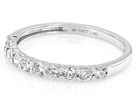 White Lab-Grown Diamond H SI1 10K White Gold Ring 0.50ctw