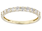 White Lab-Grown Diamond H SI1 10K Yellow Gold Ring 0.50ctw