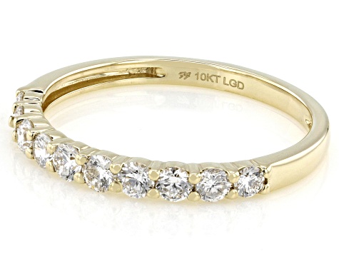 White Lab-Grown Diamond H SI1 10K Yellow Gold Ring 0.50ctw