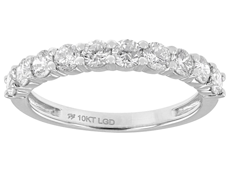 White Lab-grown Diamond H SI1 10K White Gold Ring 1.00ctw