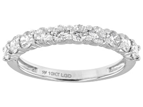 White Lab-grown Diamond H SI1 10K White Gold Ring 1.00ctw