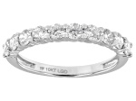 White Lab-grown Diamond H SI1 10K White Gold Ring 1.00ctw