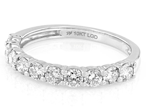 White Lab-grown Diamond H SI1 10K White Gold Ring 1.00ctw