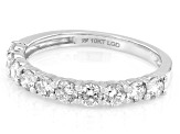White Lab-grown Diamond H SI1 10K White Gold Ring 1.00ctw