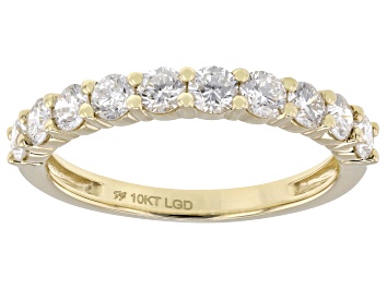 Picture of White Lab-Grown Diamond H SI1 10K Yellow Gold Ring 1.00ctw