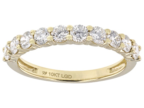 White Lab-Grown Diamond H SI1 10K Yellow Gold Ring 1.00ctw