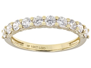 White Lab-Grown Diamond H SI1 10K Yellow Gold Ring 1.00ctw