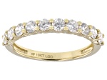 White Lab-Grown Diamond H SI1 10K Yellow Gold Ring 1.00ctw