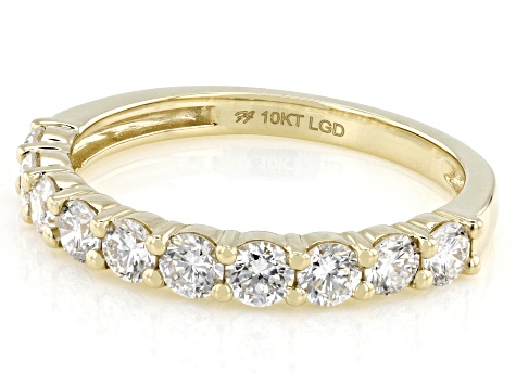White Lab-Grown Diamond H SI1 10K Yellow Gold Ring 1.00ctw