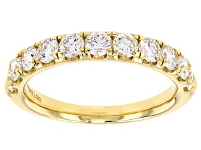 White Lab-Grown Diamond H SI1 10K Yellow Gold Ring 1.25ctw