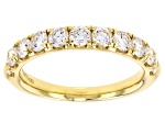 White Lab-Grown Diamond H SI1 10K Yellow Gold Ring 1.25ctw