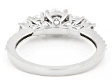 White Lab-grown Diamond G-H SI Rhodium Over Silver Ring 1.33ctw