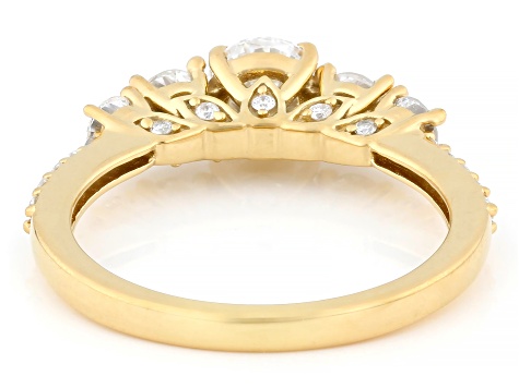 White Lab-grown Diamond G-H SI 14K Yellow Gold Over Silver Ring 1.33ctw