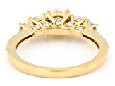 White Lab-grown Diamond G-H SI 14K Yellow Gold Over Silver Ring 1.33ctw