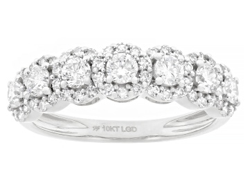 Picture of White Lab-Grown Diamond H SI1 10K White Gold Ring 1.00ctw