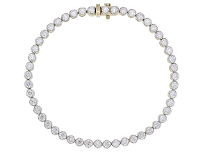 White Lab-Grown Diamond H SI1 10K Yellow Gold Tennis Bracelet 4.50ctw