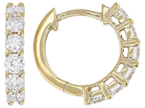White Lab-Grown Diamond H SI1 14K Yellow Gold Over Sterling Silver