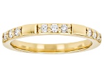 White Lab-Grown Diamond H SI1 14K Yellow Gold Over Sterling Silver Band Ring 0.25ctw