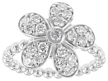 1.00ct Lab Grown Diamond Bezel Set Ring in 14k White Gold