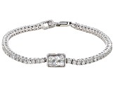 White Lab-Grown Diamond G-H VS Rhodium Over Sterling Silver Tennis Bracelet 3.50ctw