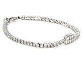 White Lab-Grown Diamond G-H VS Rhodium Over Sterling Silver Tennis Bracelet 3.50ctw