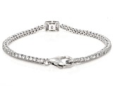 White Lab-Grown Diamond G-H VS Rhodium Over Sterling Silver Tennis Bracelet 3.50ctw