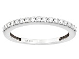 White Lab-Grown Diamond G-H SI Rhodium Over Sterling Silver Halo Ring With Matching Band 1.15ctw