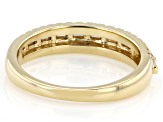 White Lab-Grown Diamond H SI 14K Yellow Gold Over Sterling Silver Band Ring 0.50ctw