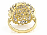 White Lab-Grown Diamond H SI 14K Yellow Gold Over Sterling Silver Earring and Ring Set 2.50ctw