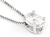 White Lab-Grown Diamond G SI2 Rhodium Over Sterling Silver Slide Pendant With Chain 0.50ct