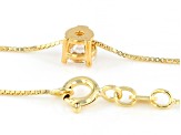 White Lab-Grown Diamond G SI2 14K Yellow Gold Over Sterling Silver Slide Pendant With Chain 0.50ct