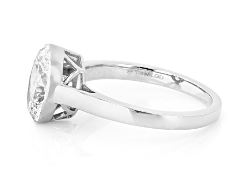 White Lab-Grown Floating Diamond G VS2 10K White Gold Solitaire Ring 2.00ct