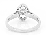 White Lab-Grown Floating Diamond G VS2 10K White Gold Solitaire Ring 2.00ct