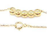 White Lab-Grown Floating Diamond G VS2 10K Yellow Gold Station Necklace 1.00ctw