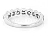 White Lab-Grown Floating Diamond G VS2 10K White Gold Band Ring 1.65ctw