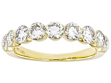 Picture of White Lab-Grown Floating Diamond G VS2 10K Yellow Gold Band Ring 1.65ctw